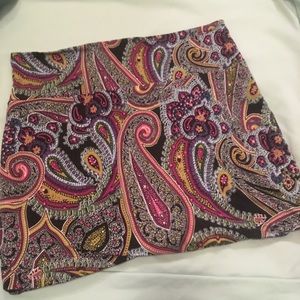 Paisley print mini skirt